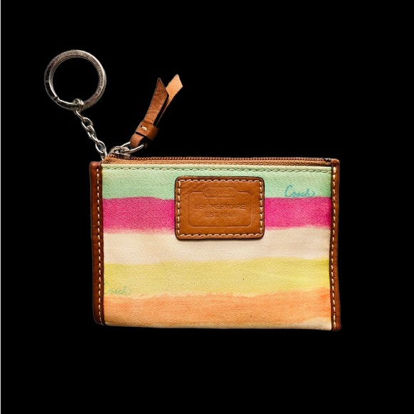 Authentic Coach Rainbow Stripes wallet - Picture 1 of 2